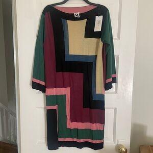 M Missoni Vintage Geometric Colorblock Dress